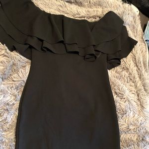 Black off the shoulder dress